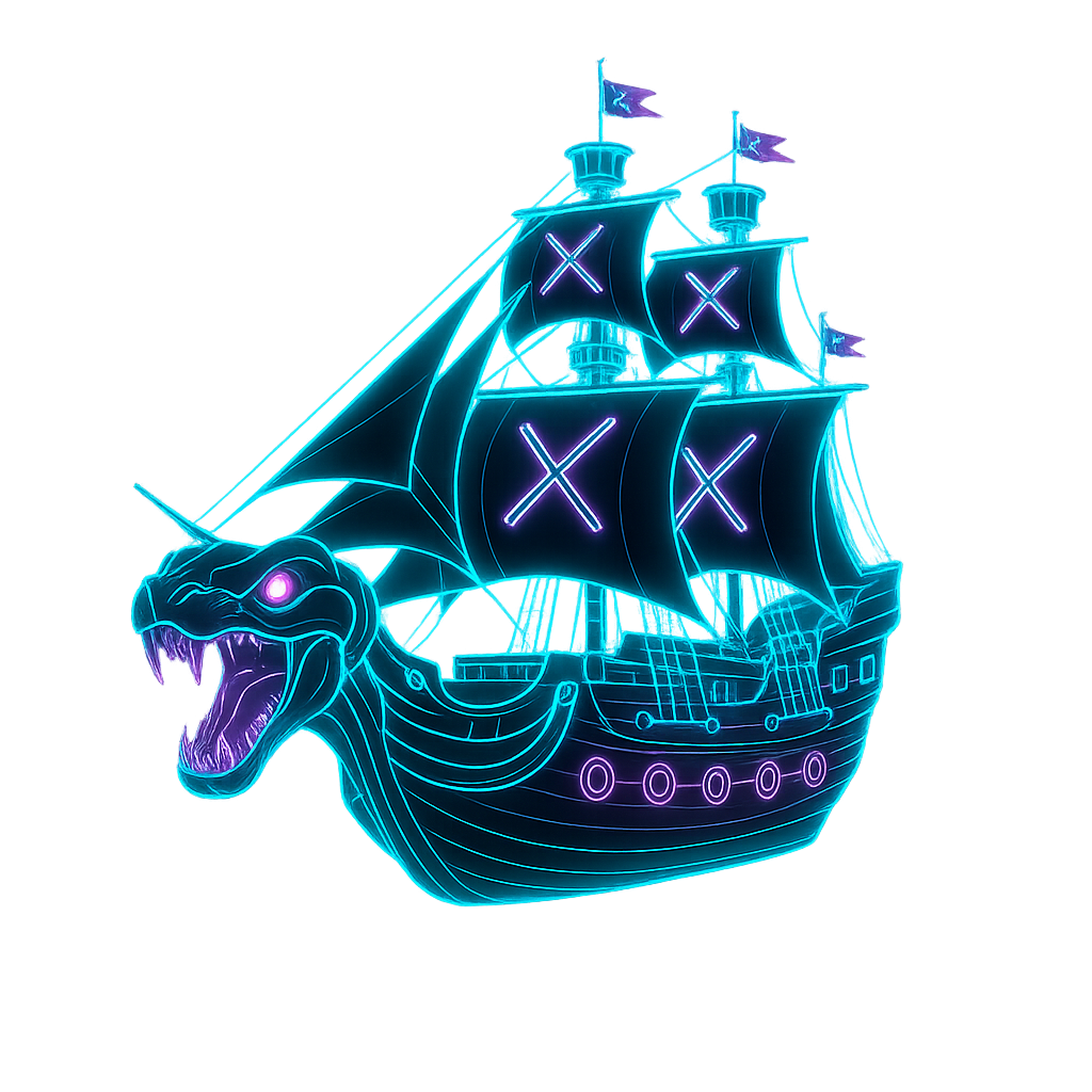 船頭が蛇の海賊船